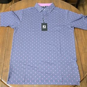 FootJoy Purple and Pink Patterned Polo Shirt